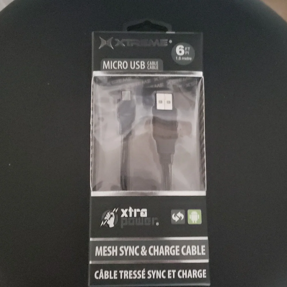 NWOT micro USB cable 6ft